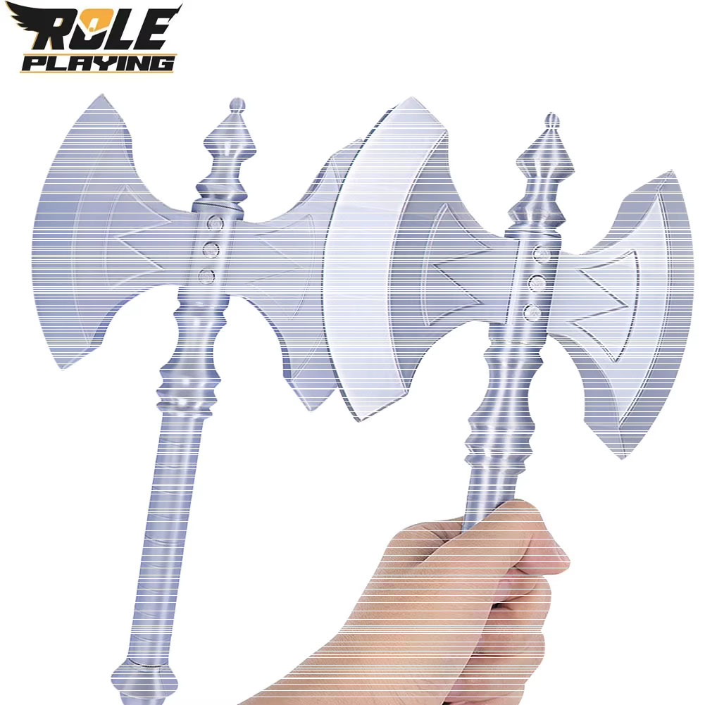 Men Accessories Silver - Man Axe Cosplay He Great Double-bitted