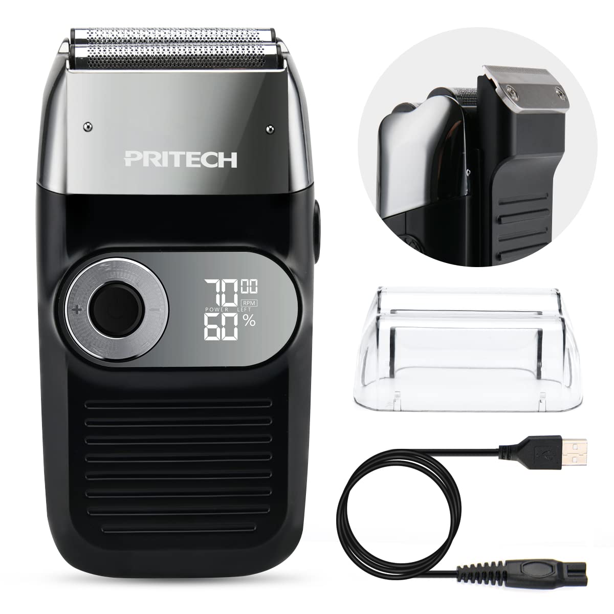 Men Accessories Under 100 - Pritech Rechargeable Electric Shaver for Men