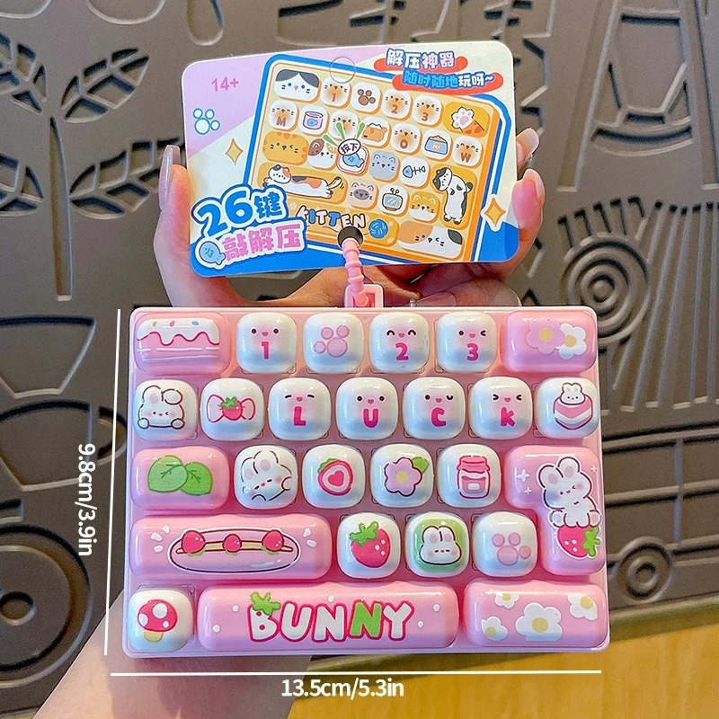 26-Grid Anti-Stress Keyboard K - Men Keychain Accessories recension och pris