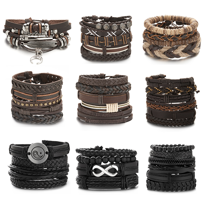 Hot Sale Men Feather Leather B - Men'S Accessories Jewelry Sale recension och pris