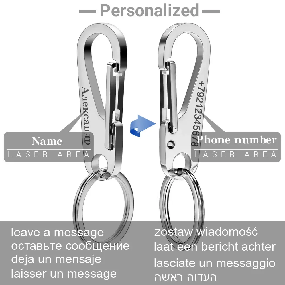 304 Stainless Steel Keyring Pe - Men Accessories Silver recension och pris