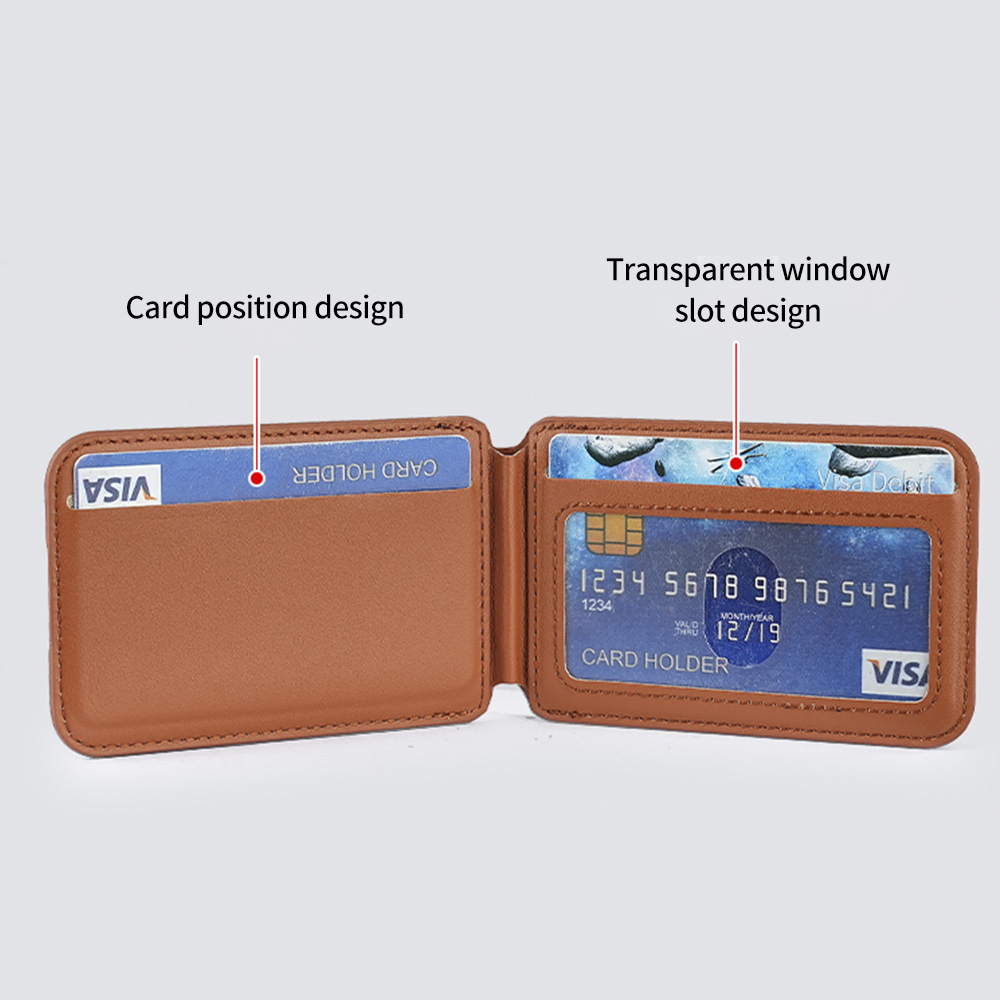 Luxury Leather Magnetic Wallet - Bifold Leather Wallet recension och pris