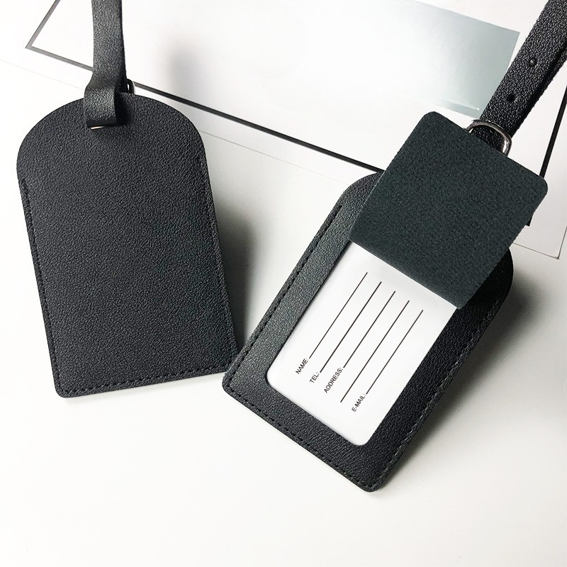 1PC PU Leather Luggage Tag Sui - Men Accessories Name recension och pris