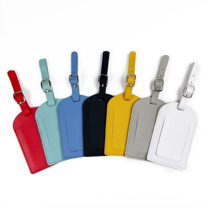 1PC PU Leather Luggage Tag Sui - Men Accessories Name recension och pris