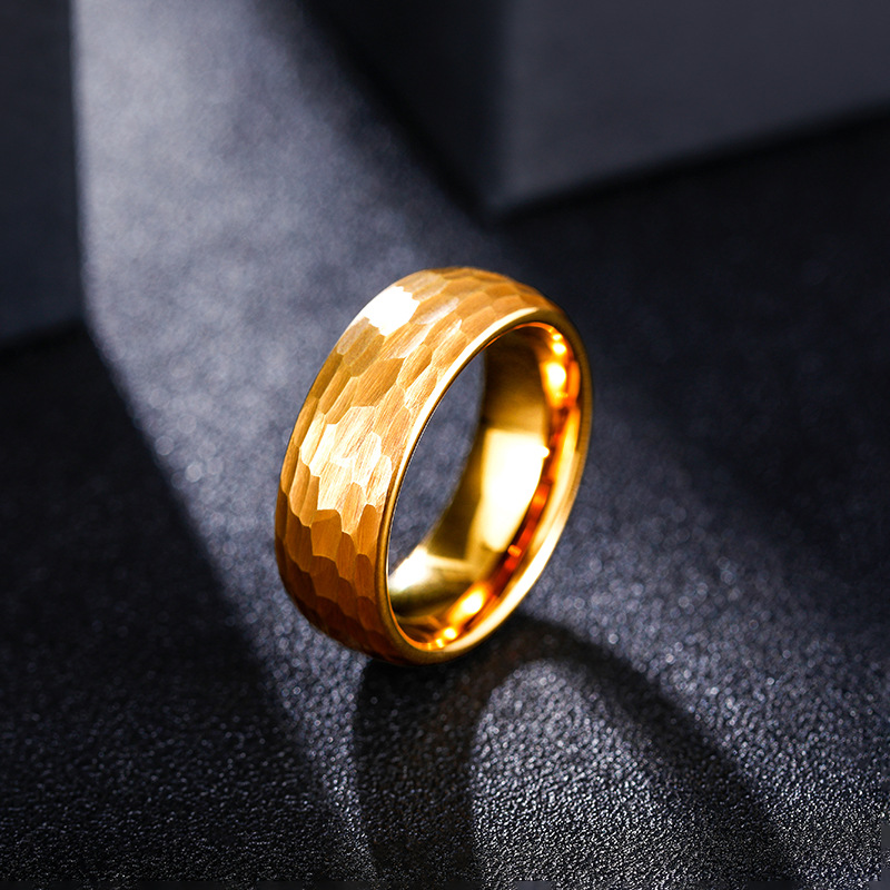 Hammered Multi-faceted Titaniu - Men Accessories For Wedding recension och pris