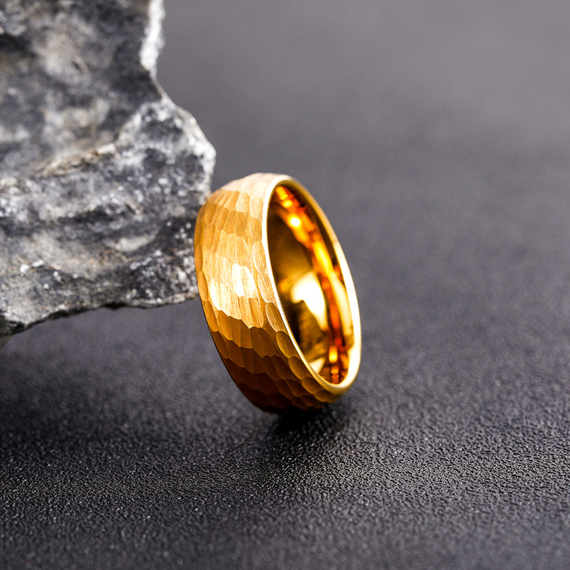 Hammered Multi-faceted Titaniu - Men Accessories For Wedding recension och pris