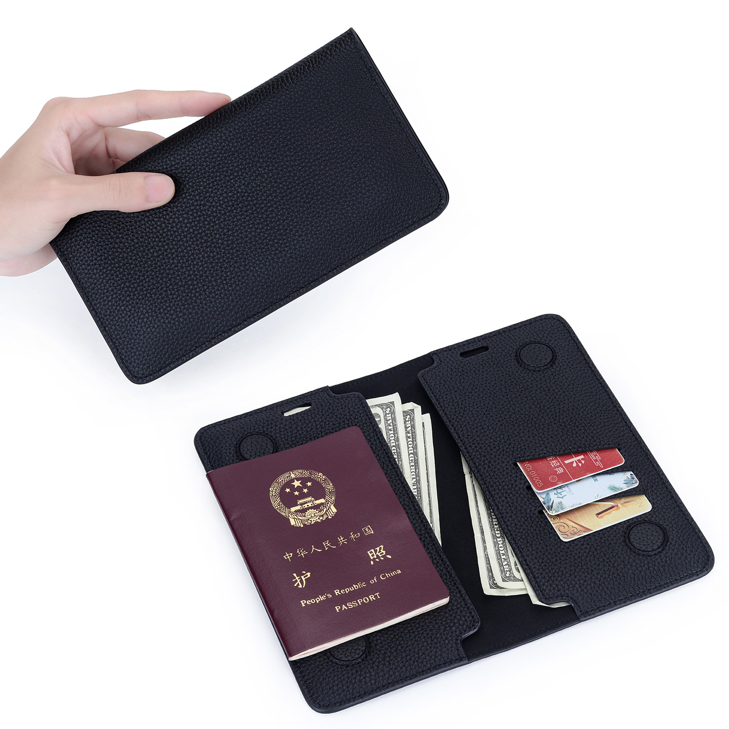 Slim Minimalist Passport Walle - Bifold Leather Wallet recension och pris