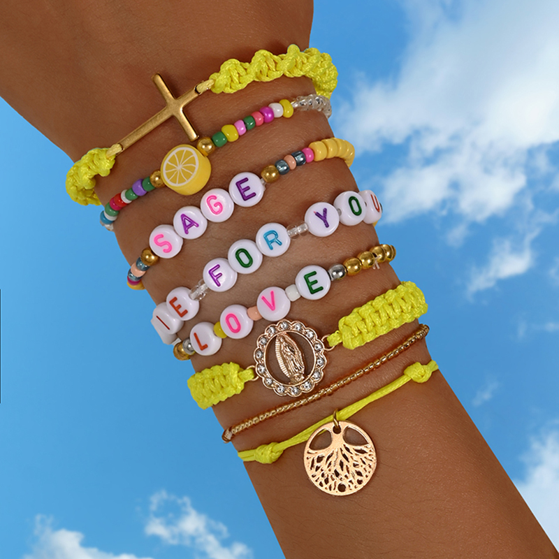 Bohemian Yellow Creative Lette - Men'S Accessories Jewelry Sale recension och pris