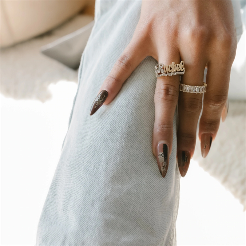 18K Gold Ring With Heart Perso - Men Accessories Name recension och pris