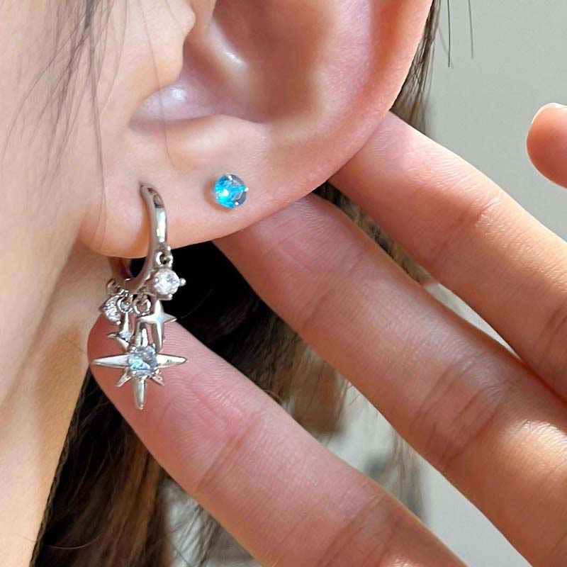 New Y2K Blue Zircon Star Tasse - Men'S Accessories Jewelry Sale recension och pris