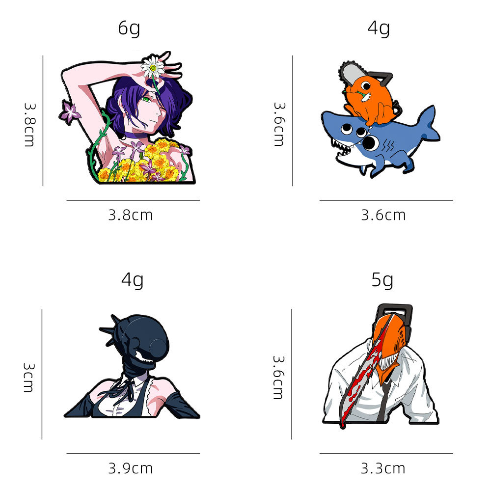 4pcs Animal Manga Characters E - Men'S Accessories Jewelry Sale recension och pris