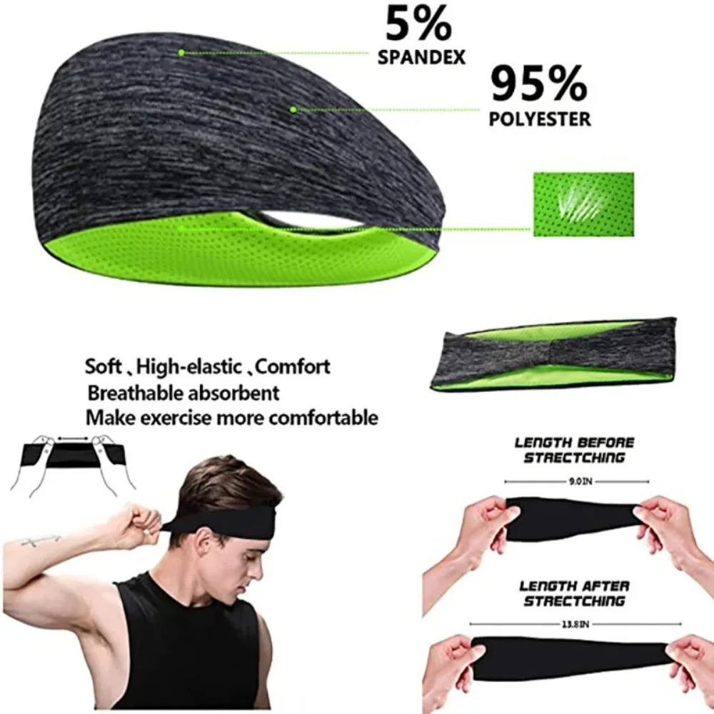 3Pcs Elastic Sports Sweatband  - Men'S Yoga Accessories recension och pris