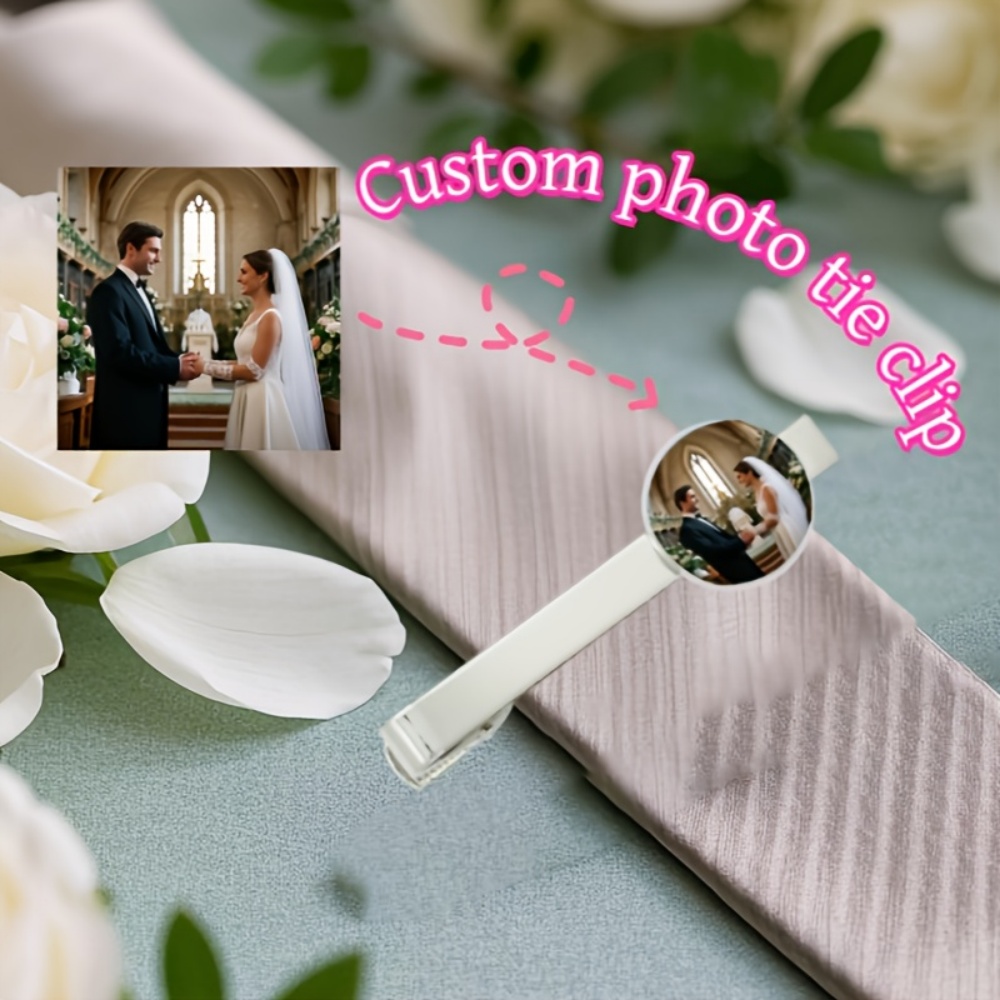 Custom Photo Engraved Text Tie - Men Accessories For Wedding recension och pris