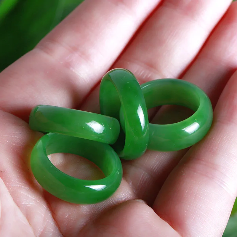 Natural Green Hetian Jade Ring - Men Accessories For Wedding recension och pris
